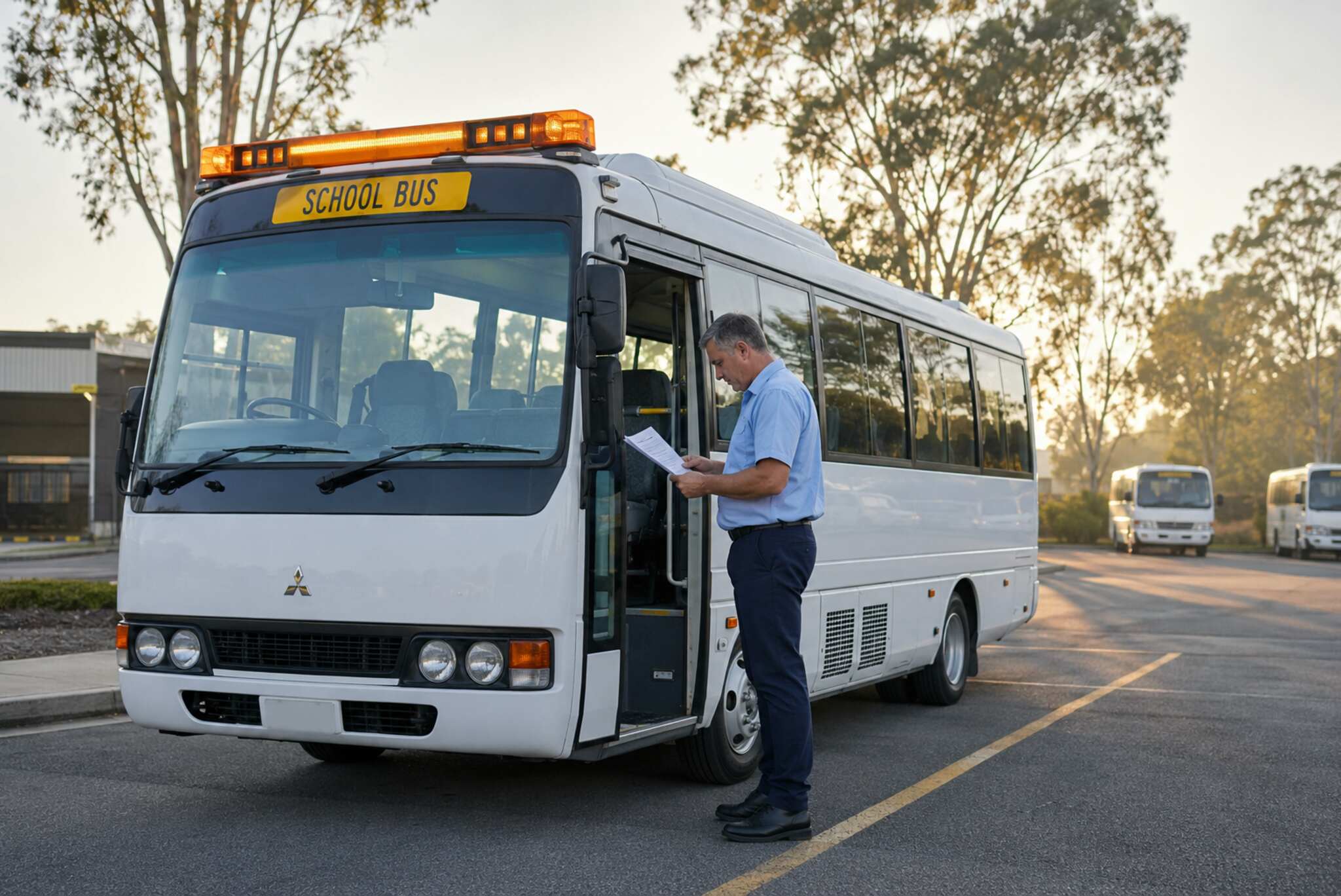 School Bus Contractors Running Route Runs