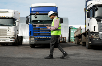 Australian transport operator in hi-vis reviewing fleet documents — ABN equipment finance approval tips