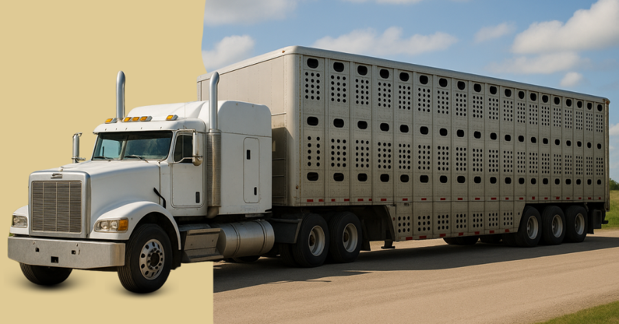 live stock truck and trailer